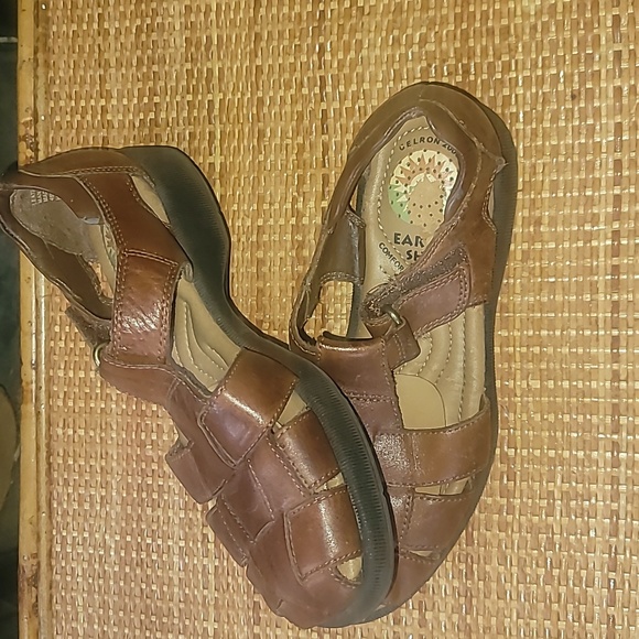 Earth Shoe Gelron 2000 Brown Leather velcro strap - Picture 1 of 8